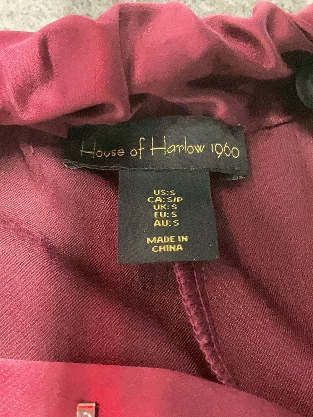 House of Harlow 1960 Wide-Leg Satin Pants in Plum - Picture 3 of 5